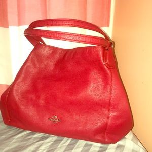 Coach Edie Crossbody 23537 05983 Red Satchel